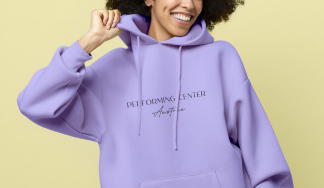 Textildesign Hoodie für das Performingcenter Austria